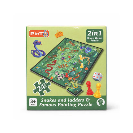 the product of 2-in-1 Snakes & Ladders Puzzle Game (24 Pieces) -MU380-19