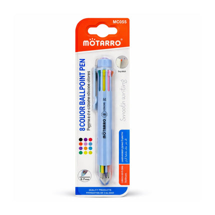 Mötarro 8-color ballpoint pen set in packaging on a white background
