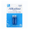 Pack of italo AAA alkaline batteries on a white background