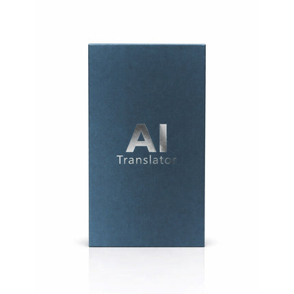 Blue box with 'AI Translator' text on a white background