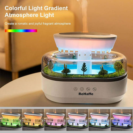 ReHaffe diffuser with colorful light gradient on a table