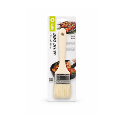 Barbecue brush in packaging with brand logo on a white background