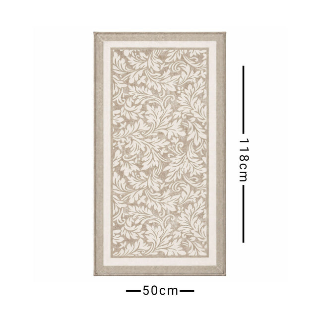 Decorative panel with floral pattern and measurements on a white background