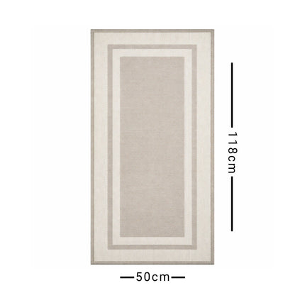 Rectangular rug with dimensions labeled on a white background