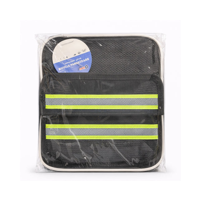 Black and gray medical bag with reflective stripes on a white background