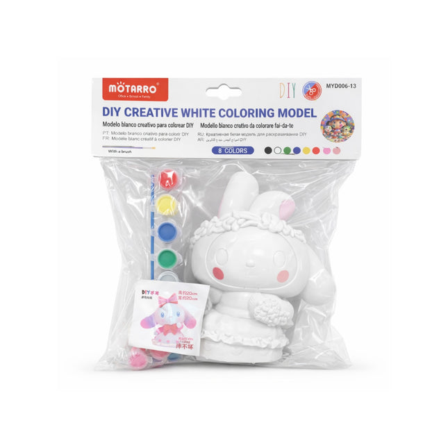 Matarro DIY creative white coloring model packaging with a unicorn design.