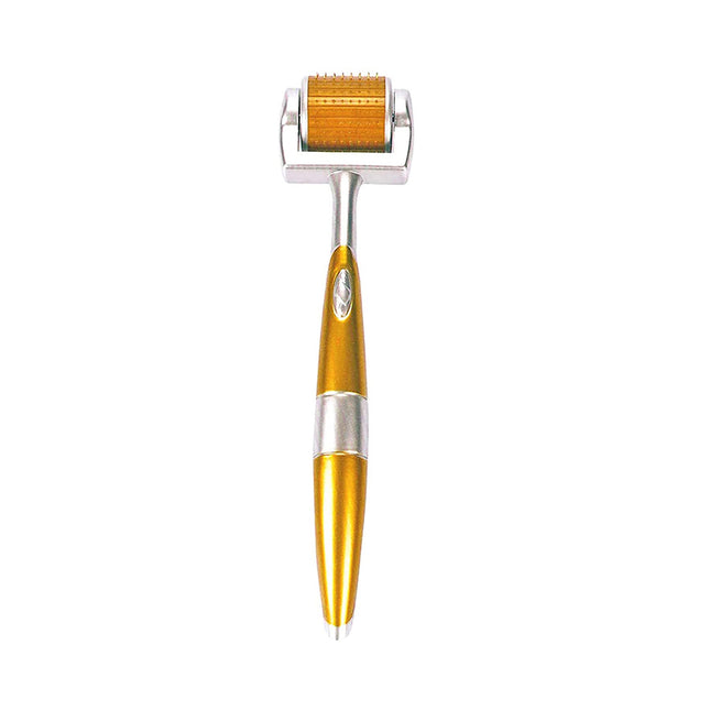  Image of ZGTS 192 Titanium Needle Derma Roller in a protective case, showcasing its high-quality titanium needles and sterile packaging for safe home use.