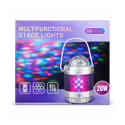 Multifunctional stage light with colorful display on packaging