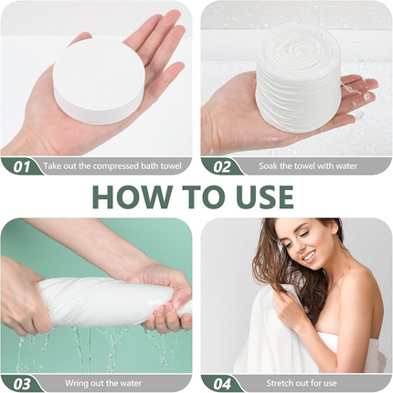 How to use a Disposable Compressed Bath Towels