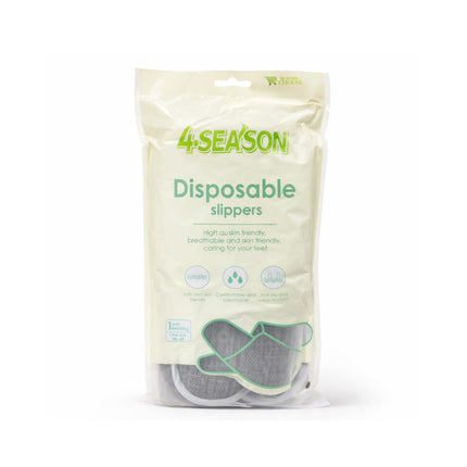 Pack of disposable slippers with 4 Season branding on a white background