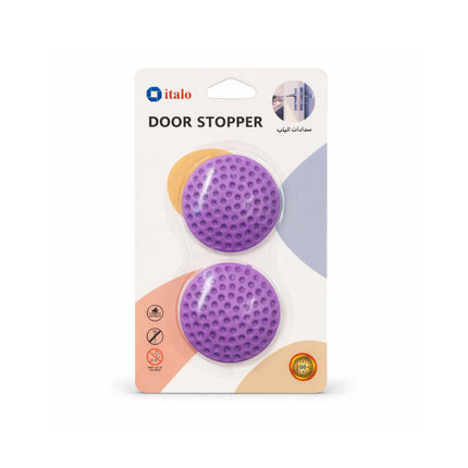 Purple door stopper packaging with 'italo' brand on a white background