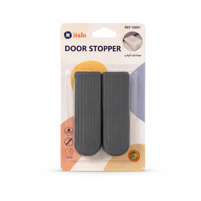 Packaging of italo door stoppers on a white background