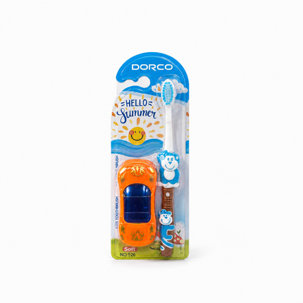 the  packing of Dorco Kids Car Toothbrush Set - 528