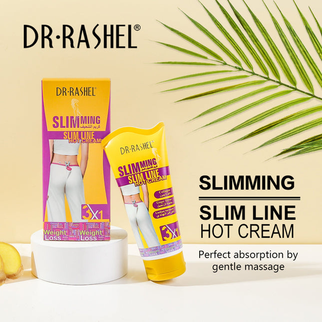 Dr.Rashel Slimming Hot Cream With Collagen Ginger & Indian Turmeric (Yellow) - 150g