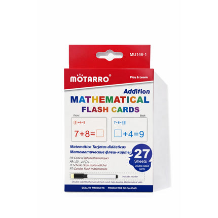Mоторро mathematical flash cards packaging on a white background