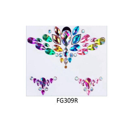 Face And Eye Crystal  Gem Stickers (NEW) FG3R