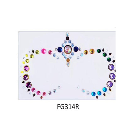 Face And Eye Crystal  Gem Stickers (NEW) FG3R