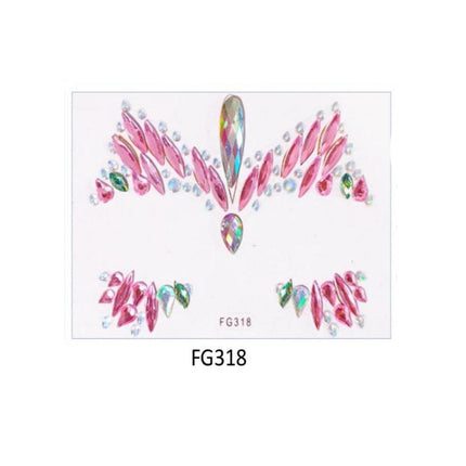 Face And Eye Crystal  Gem Stickers (NEW) FG3
