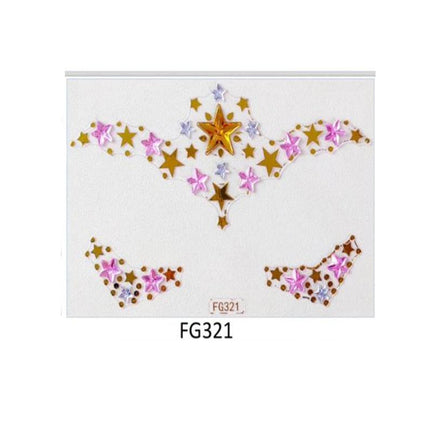 Face And Eye Crystal  Gem Stickers (NEW) FG3