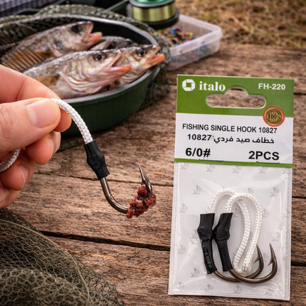 Fishing Hook 2pcs Set 6/0 available on tashkeeel store