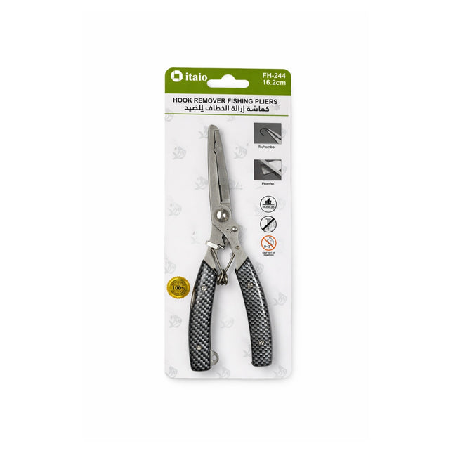 Fishing pliers in packaging with Ifano branding on a white background