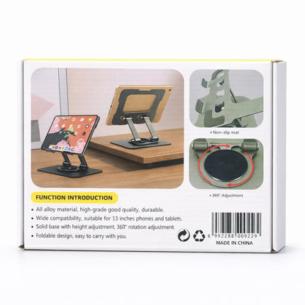 Product packaging with tablet stand and mat on a white background