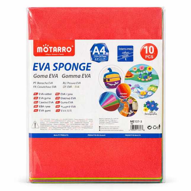 Mоторро EVA Sponge packaging with red sponge and product details on a white background