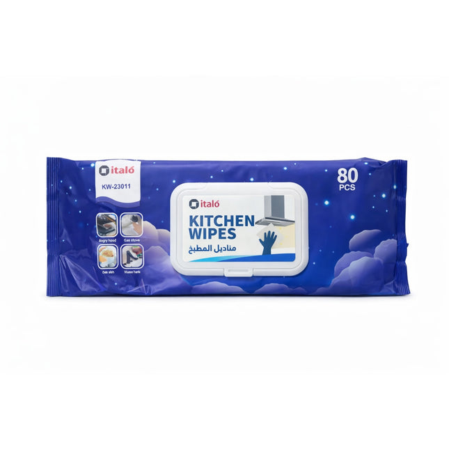 Pack of Italo kitchen wipes on a white background