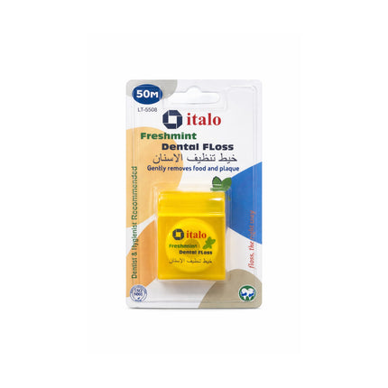 Italo Freshmint Dental Floss packaging on a white background