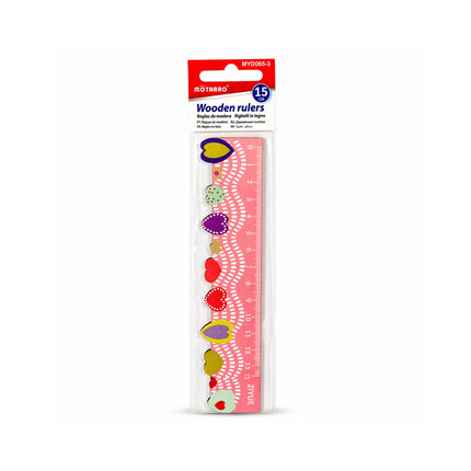 the product of Heart Design Wooden Ruler – 15cm-MYD065-3