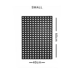 Small perforated metal sheet with dimensions 40cm x 60cm on a white background