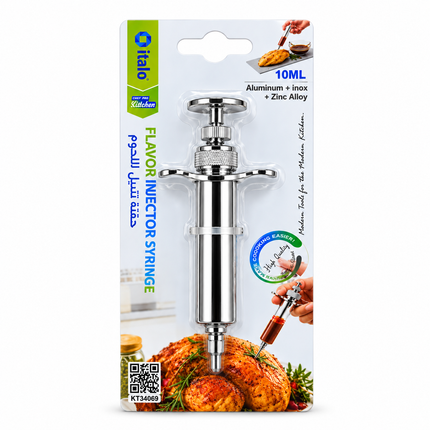 Italo Aluminum Flavor Injector Syringe- 10ml KT-34069