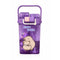 Purple water bottle with cartoon character and 'Capybara' text on a white background