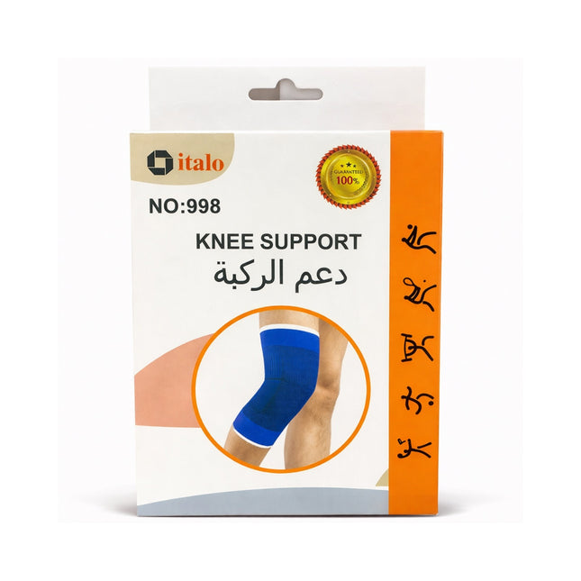Knee support packaging with 'italo' branding on a white background