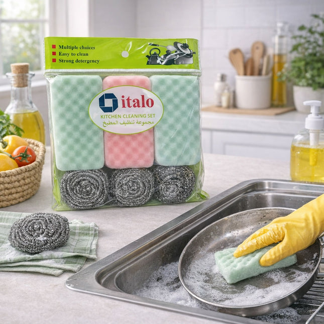 Benefits of using Kitchen Cleaning Sponge and Scrubber Set