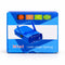 Box of a mini laser stage lighting device with color samples on a white background