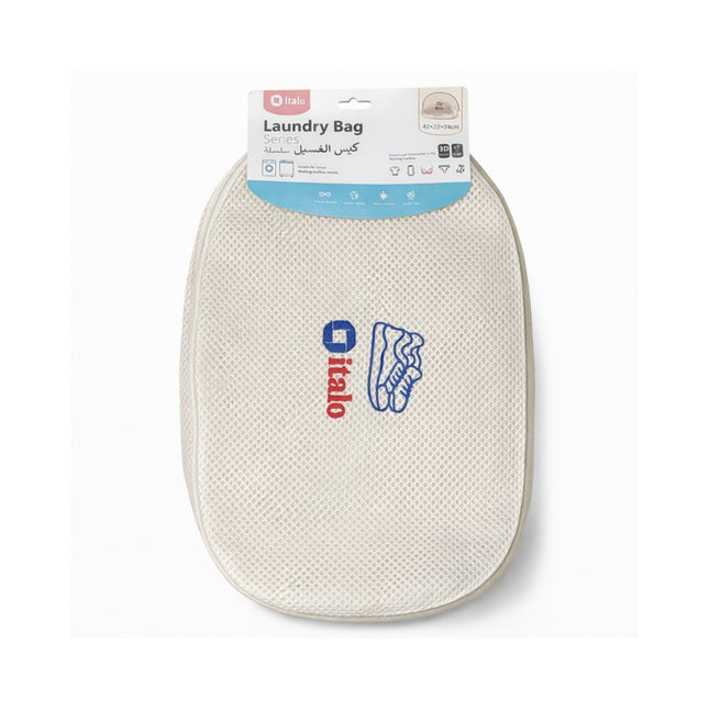 White laundry bag with Italo branding on a white background