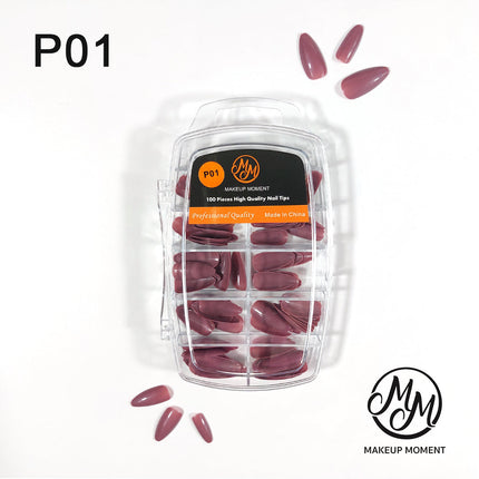 Makeup Moment Artificial Nails  (100 nails in a box )