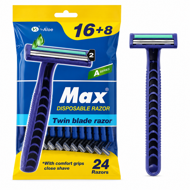 the product of Max Disposable Razor 24PK Blue (1*72 786-1561)