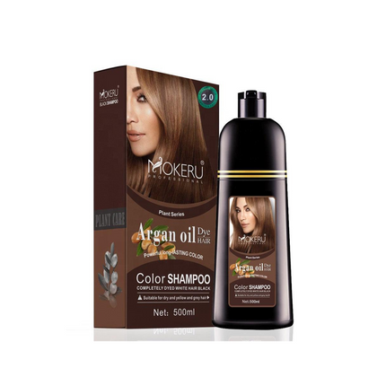 Mokeru Protein Queen Argan Oil Hair Dye Shampoo available on Qasr Jamal Store