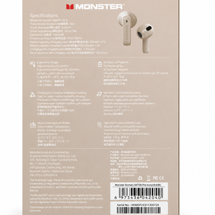 Monster Airmars XKT08 Pro Wireless Headphone