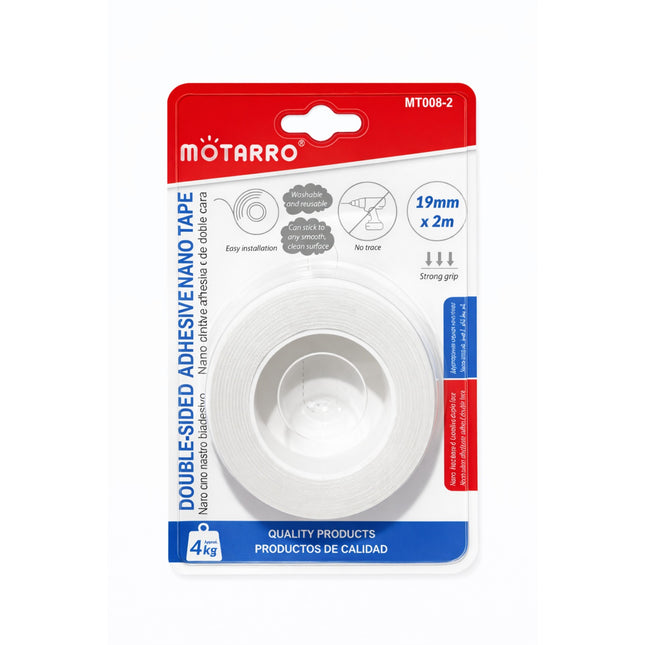 Motarro double-sided adhesive tape packaging on a white background