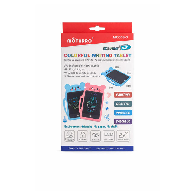 Mоторро colorful writing tablet packaging on a white background