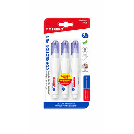 the product of Motarro Correction Pens – 3 Pack (7ml Each) -MK008-2