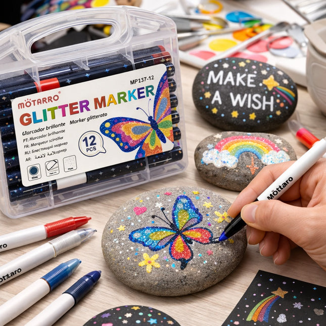 Benefits of using Motarro Glitter Marker Set 12 Colors