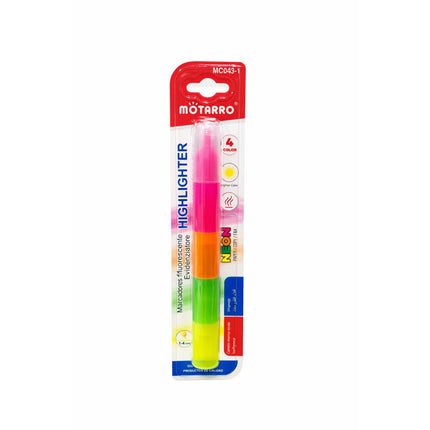 Pack of Motarro highlighters with red top on a white background