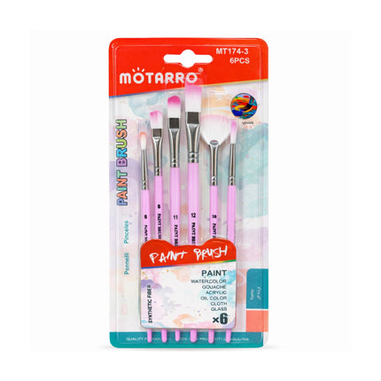 Pack of paint brushes with Motarro branding on a white background