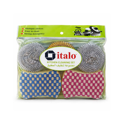 Packaged kitchen cleaning set with italo branding on a white background