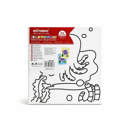 Motarro coloring book with a pre-drawn design on a white background