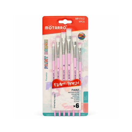 Pack of paint brushes with Motarro branding on a white background